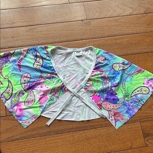 Vibrant Paisley Print Wrap Skirt